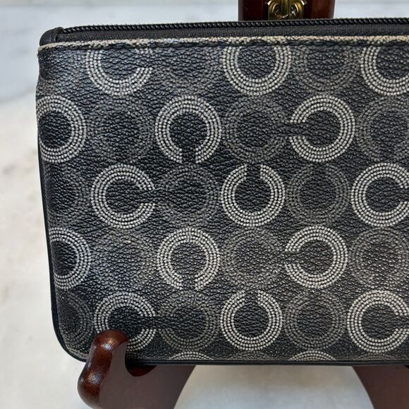 Coach Waverly Opt Art Dotted Saffiano Leather Pouch Clutch Wristlet - Picture 6 of 15